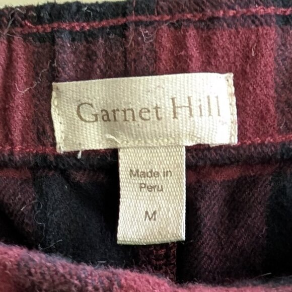 Garnet Hill Mens Organic pima cotton pajama bottoms red black - Picture 3 of 7